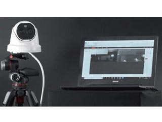 コロナウイルスの検査測定するサーモカメラ