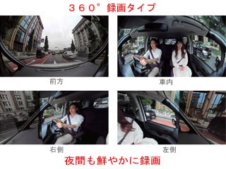 360°録画ドライブレコーダー(車の防犯)